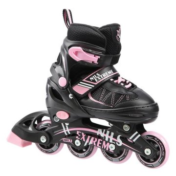 shumee NF7103 A 2v1 ČRNO/ROZA ROLERI VELIKOST S Z DIMENZIJAMI PL. FIGURICA NILS EXTREME