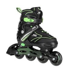 shumee NH11812 A 2v1 ČRNO/ZELENA VEL. M(35-38) ROLARKA Z DIMENZIJAMI PL. HOKEJ NILS EXTREME