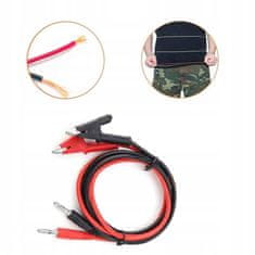 shumee Testni kabli za multimeter / laboratorijski napajalnik - krokodil sponke 1500V 15A 100cm (2 kosa - črna in rdeča)