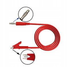 shumee Testni kabli za multimeter / laboratorijski napajalnik - krokodil sponke 1500V 15A 100cm (2 kosa - črna in rdeča)