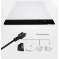 shumee Projektor Rosfix za prikaz slik + 12 markerjev, 4 kompleti vzorcev in zvezek + A4 risalna tabla z LED osvetlitvijo
