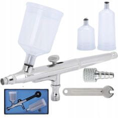 shumee Airbrush za slikanje v ohišju z dvema rezervoarjema, šoba 0,3 mm