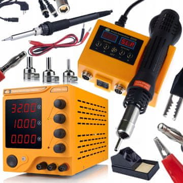 shumee Rosfix Rosfix AmpRush RARES-3210 32V 10A laboratorijski napajalnik + 2v1 spajkalna postaja (vroči zrak in 900M) Rosfix Orange Husky OH660 Electric S Series