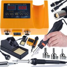 shumee Rosfix Rosfix AmpRush RARES-3210 32V 10A laboratorijski napajalnik + 2v1 spajkalna postaja (vroči zrak in 900M) Rosfix Orange Husky OH660 Electric S Series