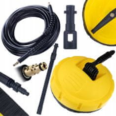 shumee Rosfix T-racer kockasta pralna krtača za Karcher podložke + 10m Click-Click visokotlačna cev za Kärcher visokotlačne čistilce