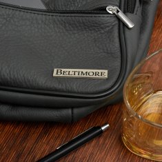 shumee Velika usnjena moška delovna torba A4 Beltimore