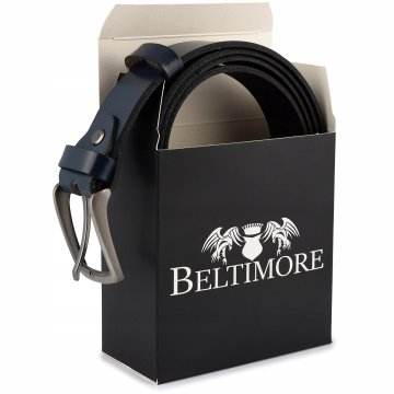 shumee Mornarsko moder usnjen ozek hlačni pas Beltimore