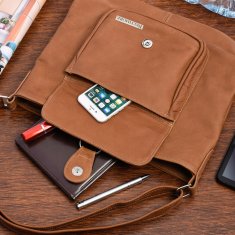 shumee Usnjena ženska torba A4 Large Bag Beltimore