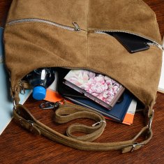 shumee USNJENA TORBA A4 torba MESSENGER BAG semiš