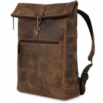 shumee Usnjen nahrbtnik za prenosni računalnik 15,6 poslovni velik A4 prostoren rjav Beltimore