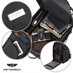 shumee Potovalni nahrbtnik, ročna prtljaga, unisex, črna, kabinska torba, PETERSON