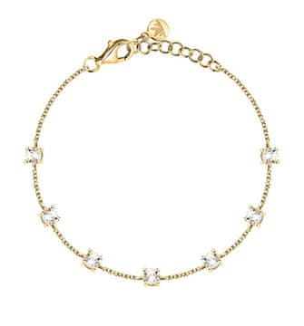 Morellato Pozlačena zapestnica s prozornim kubičnim cirkonijem Tesori SAIW311