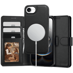 Tech-protect Wallet MagSafe knjižni ovitek za iPhone 16e, črna