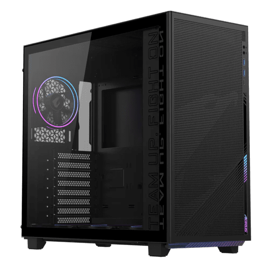 Gigabyte AORUS C400 GLASS USB-C USB 3.2 Gen2 ATX AORUS RGB osvetljeno ohišje, črno