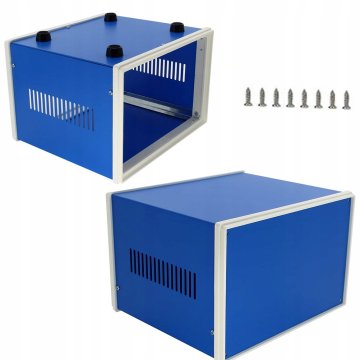 shumee Modro kovinsko ohišje za naprave 100x230x185mm