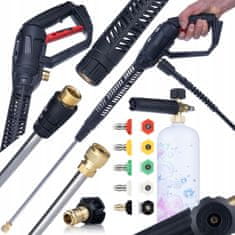 shumee Rosfix Pro Clean Gun PCG1 visokotlačna pištola za čistilnik z dodatki + Rosfix 1000ml penilo za čistilnik + komplet 5 šob za hitro povezavo