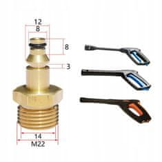 shumee Adapter M22 / hitri priključek za cev Nilfisk / Stihl / Gerni