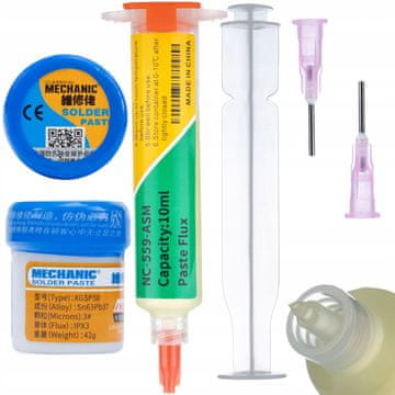 shumee Rosfix Flux v brizgi NC-559-ASM + spajkalna pasta (tekoči kositer) XGSP50 42 g 183