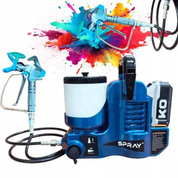 shumee Rosfix FastShot 500W akumulatorski razpršilec barve, 21V 1,2L brezzračna brizgalna pištola, Makita baterijsko delovanje