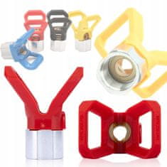 shumee Rosfix Set Paint Gun Lance 50 + 100 cm + kovinske čistilne palice 5 kosov. + Tesnilo 12x + Pokrov šobe za razpršilec barve