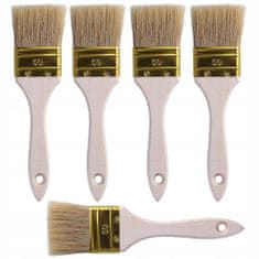 shumee Set 20 ploščatih čopičev z naravnimi ščetinami 15/25/36/50 mm