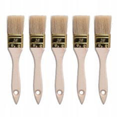 shumee Set 20 ploščatih čopičev z naravnimi ščetinami 15/25/36/50 mm