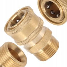 shumee Medeninasti adapter za visokotlačni čistilnik M22x1,5 mm na 1/4" hitri priključek