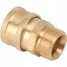 shumee Medeninasti adapter za visokotlačni čistilnik M22x1,5 mm na 1/4" hitri priključek