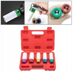 Rosfix Set Udarnih Nasadnih Ključev 1/2"" – za Alu Platišča, CrV, 15–22 mm, 79 mm Dolžina | v Kovčku