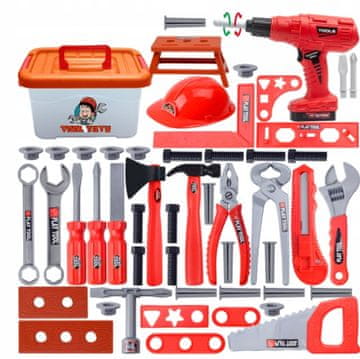 shumee Otroški set orodja v škatli 56 v 1