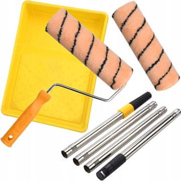 shumee Set za slikanje oranžen, podaljšek z ročajem + pladenj, 2x rezervni valj