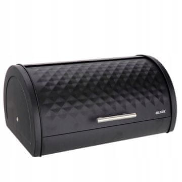 shumee ŠKATLA ZA KRUH POSODA ZA KRUH JEKLENA ČRNA Elegantna