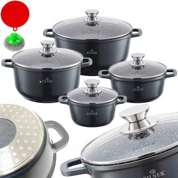 shumee Set MARMORNIH LONČEK LONČKI marmor INDUKCIJA