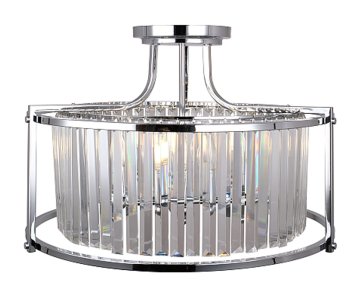 shumee Asbury C - Kristalna stropna svetilka Hampton, krom, 58 cm