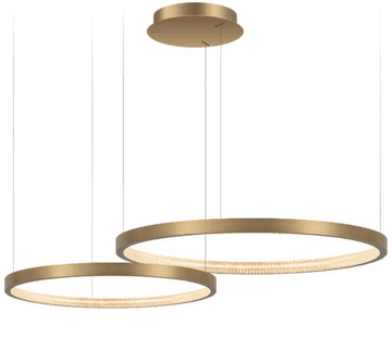 shumee Zing Ring Double 80 B - LED lestenec 80 cm dva obroča zlata medenina