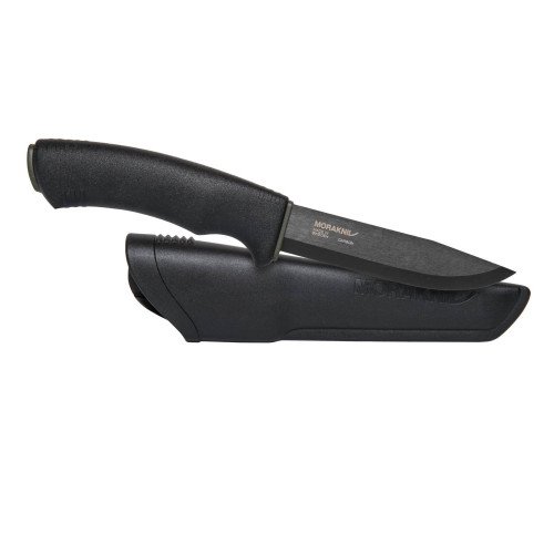shumee Mora BushCraft BlackBlade Carbon Steel Knife Black