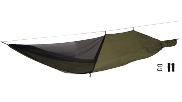 shumee Bushmen Bushbed Hammock olivno zelena viseča mreža z mrežo proti komarjem