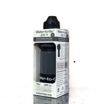 shumee Steklenička s filtrom za vodo Water-to-Go Active 750 ml steklenica s filtrom, črna