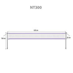 shumee MREŽA ZA BADMINTON NT300 600x60cm + POLNO POKROVILO NILS