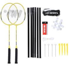 shumee ALUMTEC 4466 KOMPLET LOPARJEV ZA BADMINTON RUMEN 2KOM + RABOTI 3KOM + MREŽA + ČRTE ZA ŽELJE