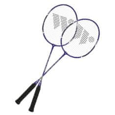 shumee ALUMTEC 4466 KOMPLET LOPAJEV ZA BADMINTON VIJOLIČEN 2 KOM + GUTI 3 KOM + MREŽA + ČRTE ŽELJA