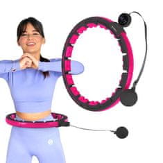 shumee HHM16 HULA HOP ČRNO/ROZA Z MAGNETKI IN TEŽO + ŠTEVEC HMS