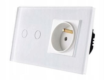 shumee DVOJNO STIKALO NA DOTIK 2K S STEKLENIM PODNOŽJEM