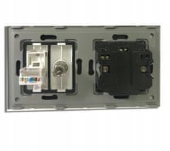 shumee DVOJNA STEKLENA VTIČNICA + INTERNETNI ANTENSKI VTIČ