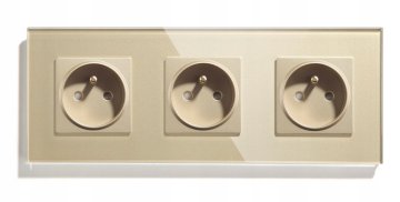 shumee TROJNI STEKLENI NAKLJUČEK 228mm - ZLATE BARVE