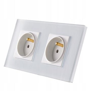 shumee DVOJNI STEKLENI NATOČNIK 157mm - BELA BARVA