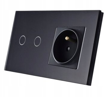 shumee DVOJNO STIKALO NA DOTIK 2K S STEKLENIM PODNOŽJEM