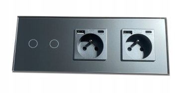 shumee DVOJNO STIKALO NA DOTIK + 2 STEKLA IZHODA USB-C