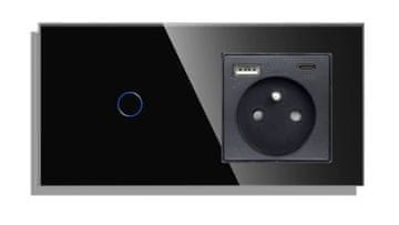 shumee ENOJNO STIKALO NA DOTIK 1K Z USB-C VTIČNICO