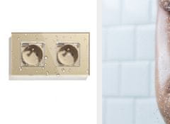 shumee DVOJNA STEKLENA KLJUKA 157mm HERMETIČNA - ZLATA BARVA